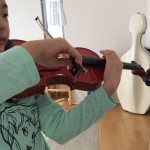ヴァイオリンの弓の持ち方とサウンディングポイント